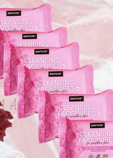 Toallitas Desmaquillantes Sensitivas de Agua de Rosas ~ Sence Beauty