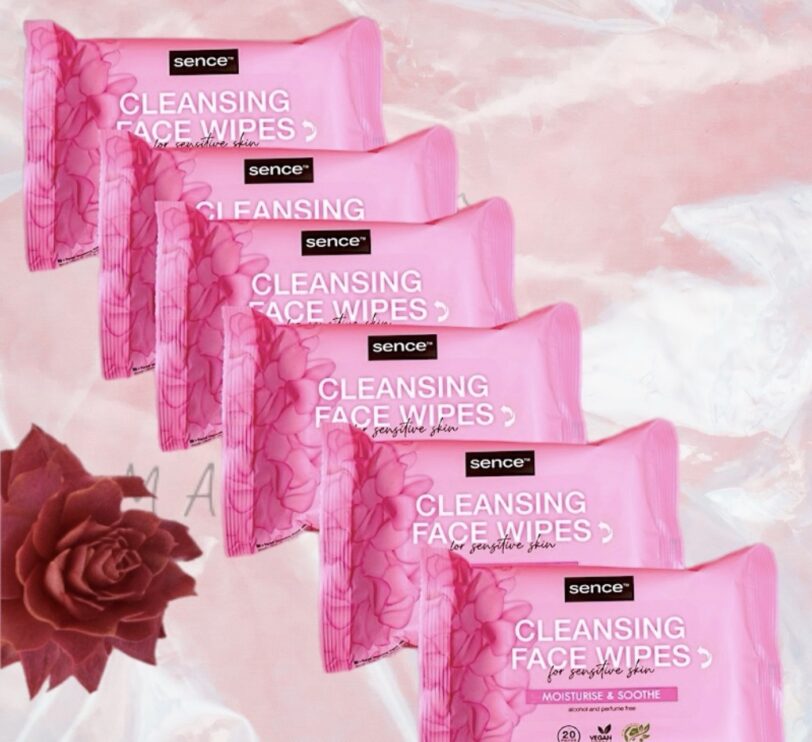 Toallitas Desmaquillantes Sensitivas de Agua de Rosas ~ Sence Beauty