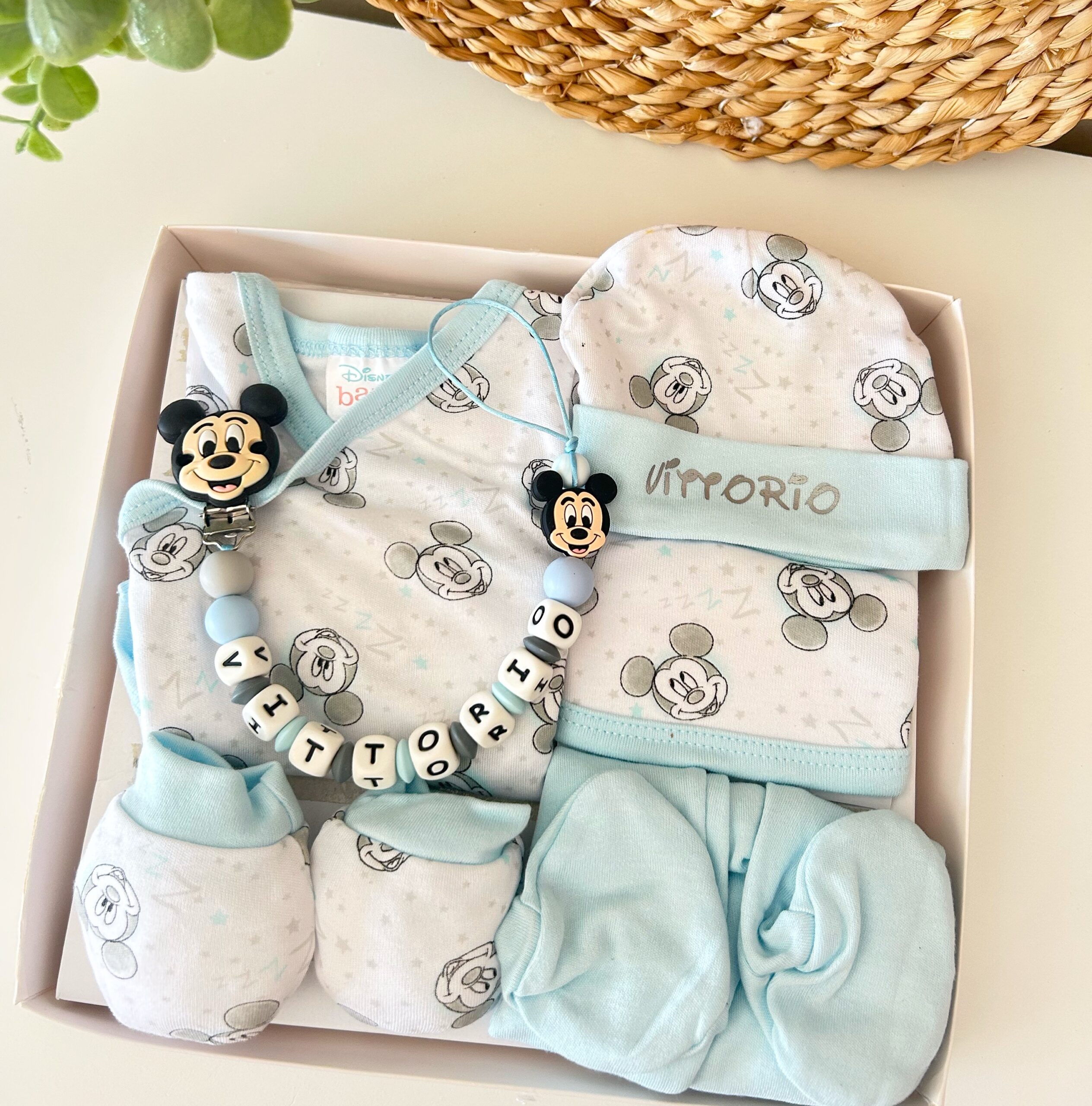 Pack regalo Mickey Mousse Celeste