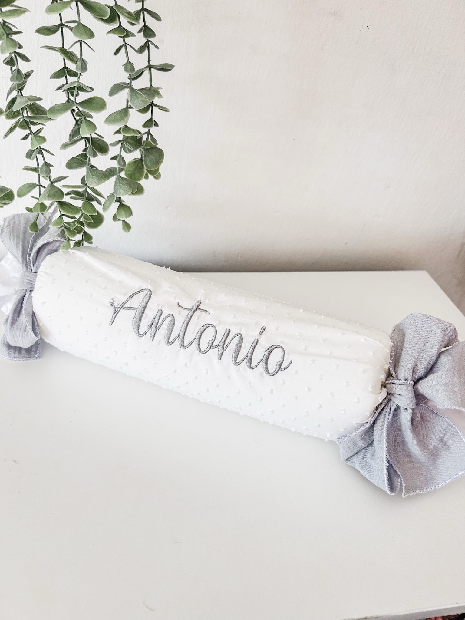 Cojín Antivuelco Muselina gris