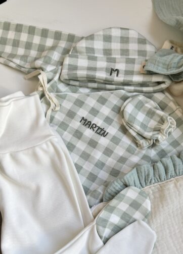 Conjunto Primera Puesta Vichy Mint