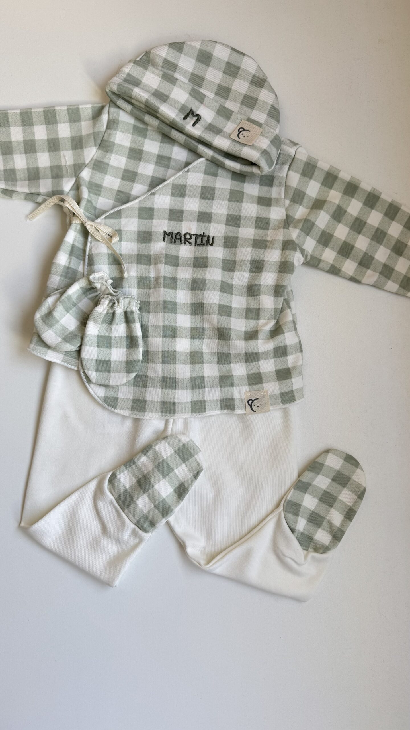 Conjunto Primera Puesta Vichy Mint