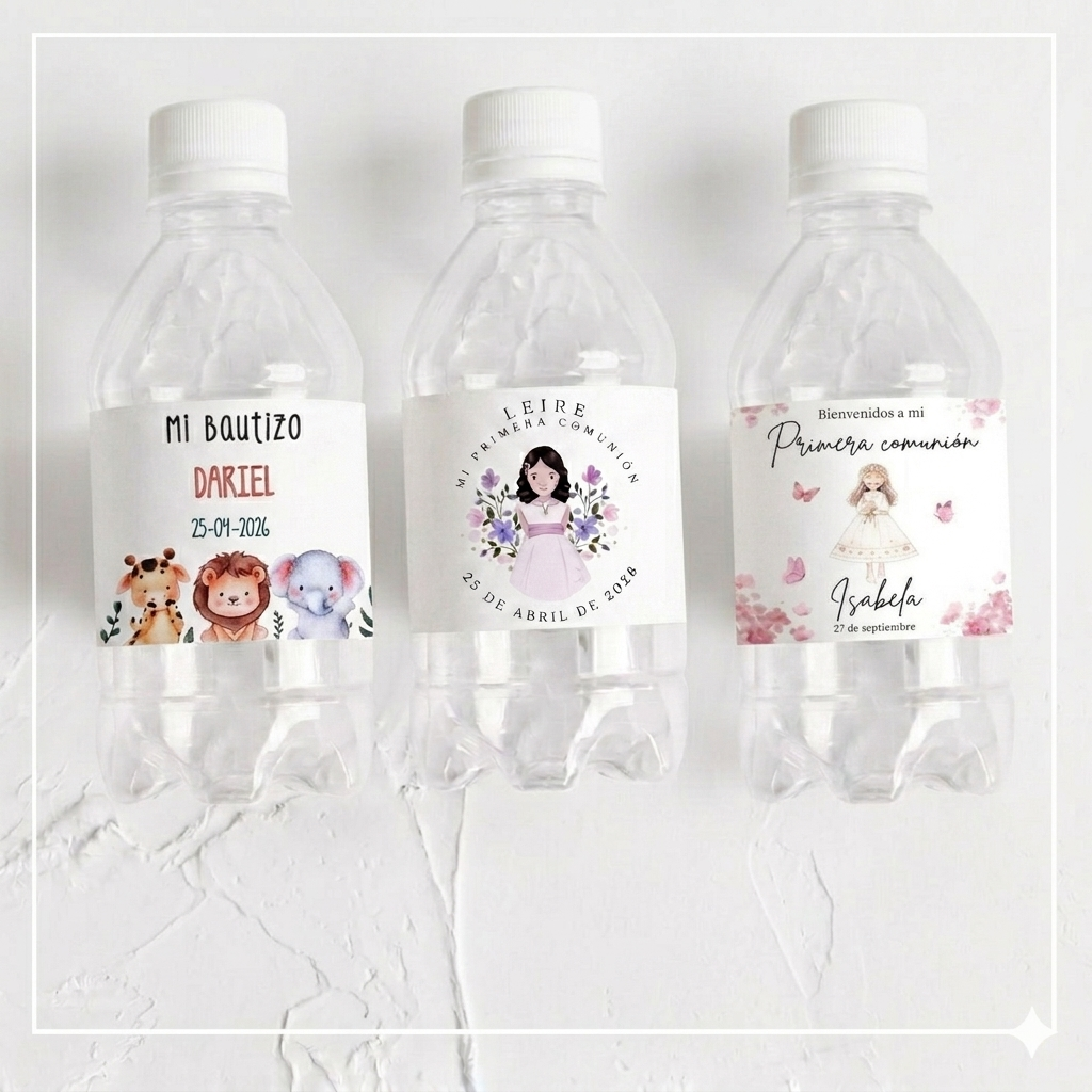 Pegatina para Botellas de Agua personalizadas - Imagen 2